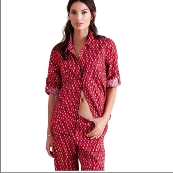 Victoria’s Secret Red Penguin Women's Sleepwear Set size Medium elastic waist - Picture 1 of 7